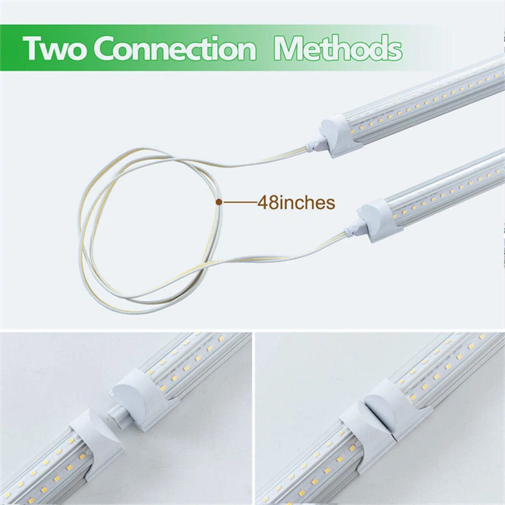 8ft T8 LED Freezer Light | V-Shape Heatsink | 75W 6500K Clear Lens suppliers