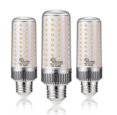 נורה תירס 20W 180W שווה ערך, 3000K לבן חם, 2000LM, לא-ניתנת לעמעום, חבילה - 3 ללא הבהוב