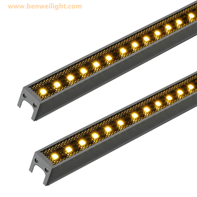 פס תאורת מכונת שטיפה קיר LED 36W, 2FT 2700K אור מכונת כביסה חיצונית לבן חם, עמיד למים 120V IP67