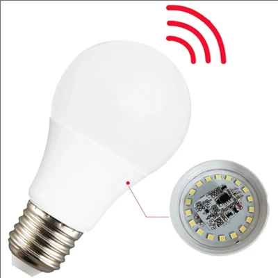 חיישן מיקרוגל גלאי תנועה רדאר LED נורות לבית